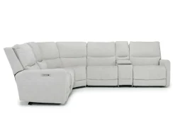 Mor Furniture Reclining Sectionals|Reclining Sofas|Palencia 6 Piece 3 Power Sectional In Trento Dove