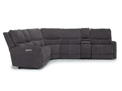 Mor Furniture Reclining Sectionals|Reclining Sofas|Palencia 6 Piece 3 Power Sectional In Trento Dove