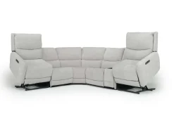 Mor Furniture Reclining Sectionals|Reclining Sofas|Palencia 6 Piece 3 Power Sectional In Trento Dove