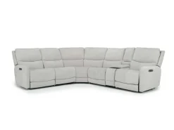 Mor Furniture Reclining Sectionals|Reclining Sofas|Palencia 6 Piece 3 Power Sectional W/ 3 Power Armless Recliner In Trento Dove
