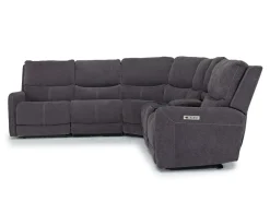 Mor Furniture Reclining Sectionals|Reclining Sofas|Palencia 6 Piece 3 Power Sectional W/ 3 Power Armless Recliner In Trento Dove
