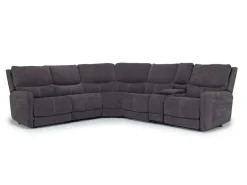 Mor Furniture Reclining Sectionals|Reclining Sofas|Palencia 6 Piece 3 Power Sectional W/ 3 Power Armless Recliner In Trento Dove