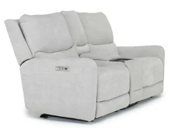 Mor Furniture Reclining Loveseats|Loveseats|Palencia 3 Power Console Loveseat In Trento Charcoal