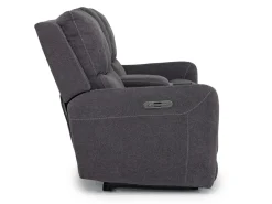 Mor Furniture Reclining Loveseats|Loveseats|Palencia 3 Power Console Loveseat In Trento Charcoal