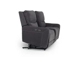 Mor Furniture Reclining Loveseats|Loveseats|Palencia 3 Power Console Loveseat In Trento Charcoal