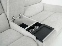 Mor Furniture Reclining Loveseats|Loveseats|Palencia 3 Power Console Loveseat In Trento Charcoal