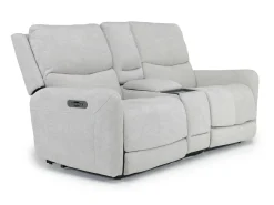 Mor Furniture Reclining Loveseats|Loveseats|Palencia 3 Power Console Loveseat In Trento Charcoal