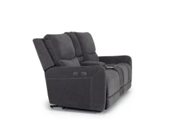 Mor Furniture Reclining Loveseats|Loveseats|Palencia 3 Power Console Loveseat In Trento Charcoal
