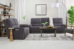 Mor Furniture Reclining Loveseats|Reclining Sofas|Palencia 3 Power Loveseat In Trento Charcoal