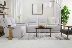 Mor Furniture Living Room Sets|Palencia 3 Power Sofa & Loveseat In Trento Charcoal