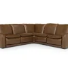 Mor Furniture Sectionals|Paradise 5 Piece 2 Power Sectional W/ 2 Power Armless Recliner In Chestnut Leather