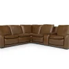 Mor Furniture Reclining Sectionals|Sectionals|Paradise 6 Piece 2 Power Sectional W/ 2 Power Armless Recliner In Chestnut Leather