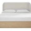Mor Furniture Beds|Penny Upholstered Platform Bed In Buff Cream, Full