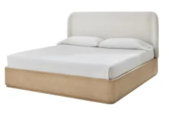 Mor Furniture Beds|Penny Upholstered Platform Bed In Buff Cream, Full