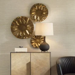 Mor Furniture Wall Art & Accents|Peonia Wall Art In Bronze, Set Of 3
