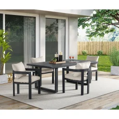 Mor Furniture Outdoor Dining Tables|Playa Outdoor Dining Table In Dark Gray