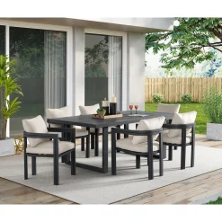 Mor Furniture Outdoor Dining Tables|Playa Outdoor Dining Table In Dark Gray