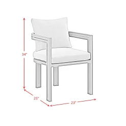 Mor Furniture Outdoor Dining Chairs|Playa Outdoor Side Chair In Dark Gray, Set Of 2