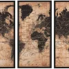 Mor Furniture Wall Art & Accents|Pollyanna World Map, Set Of 3