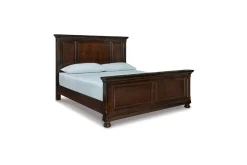 Mor Furniture Beds|Porter Panel Bed In Rustic Brown, Queen