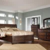 Mor Furniture Bedroom Sets|Porter Storage Bed, Dresser, Mirror, Nightstand In Rustic Brown, Queen