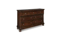 Mor Furniture Bedroom Sets|Porter Storage Bed, Dresser, Mirror, Nightstand In Rustic Brown, Queen