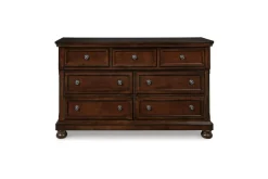 Mor Furniture Bedroom Sets|Porter Storage Bed, Dresser, Mirror, Nightstand In Rustic Brown, Queen