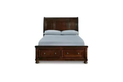 Mor Furniture Bedroom Sets|Porter Storage Bed, Dresser, Mirror, Nightstand In Rustic Brown, Queen