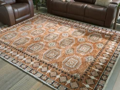 Mor Furniture Shop All Rugs|Qaabiz Rug In Sienna/Ivory/Black, 8x10