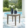 Mor Furniture Outdoor Accent Tables|Rainier Outdoor End Table In Brown/Beige