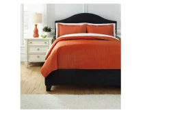 Mor Furniture Duvets & Coverlets|Duvets & Coverlets|Raleda 3 Piece Coverlet In , Eastern King Navy