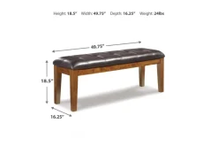 Mor Furniture Dining Benches|Ralene Bench In Medium Brown