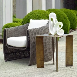 Mor Furniture Outdoor Accent Tables|Reade Outdoor Square End Table In Gold