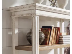Mor Furniture Bookcases & Library Walls|Realyn Bookcase W/ Drawer In White/Brown