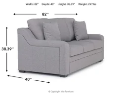 Mor Furniture Sleeper Sofas|Sofas|Regalla Queen Sleeper Sofa W/ Mattress In Meluco