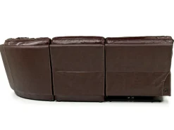 Mor Furniture Sectionals|Retreat 5 Piece Power Sectional W/ Power Armless Recliner In Cognac Leather