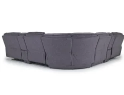 Mor Furniture Sectionals|Retreat 7 Piece Power Sectional In Cognac Leather