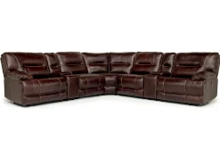 Mor Furniture Reclining Sectionals|Sectionals|Retreat 7 Piece Power Sectional W/ Power Armless Recliner In Charcoal