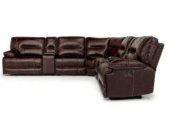 Mor Furniture Reclining Sectionals|Sectionals|Retreat 7 Piece Power Sectional W/ Power Armless Recliner In Charcoal