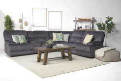 Mor Furniture Sectionals|Retreat 6 Piece Power Sectional W/ Power Armless Recliner In Cognac Leather