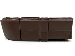Mor Furniture Sectionals|Retreat 6 Piece Power Sectional W/ Power Armless Recliner In Cognac Leather