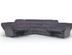 Mor Furniture Sectionals|Retreat 6 Piece Power Sectional W/ Power Armless Recliner In Cognac Leather