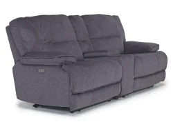 Mor Furniture Loveseats|Retreat Power Console Loveseat In Charcoal