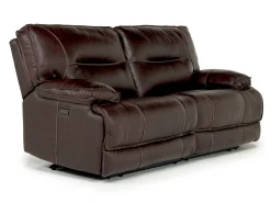 Mor Furniture Reclining Loveseats|Loveseats|Retreat Power Loveseat In Cognac Leather