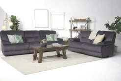 Mor Furniture Reclining Loveseats|Loveseats|Retreat Power Loveseat In Cognac Leather