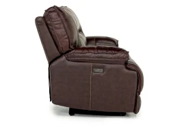 Mor Furniture Reclining Loveseats|Loveseats|Retreat Power Loveseat In Cognac Leather