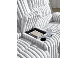 Mor Furniture Loveseats|Rhine Falls Power Console Loveseat In Alloy