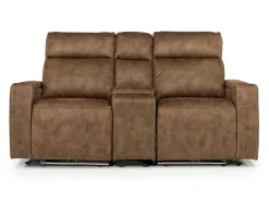 Mor Furniture Reclining Loveseats|Loveseats|Rhys 2 Power Console Loveseat In Gray