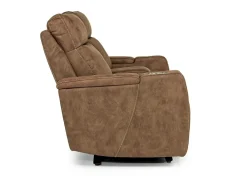 Mor Furniture Reclining Loveseats|Loveseats|Rhys 2 Power Console Loveseat In Gray
