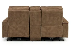 Mor Furniture Reclining Loveseats|Loveseats|Rhys 2 Power Console Loveseat In Gray